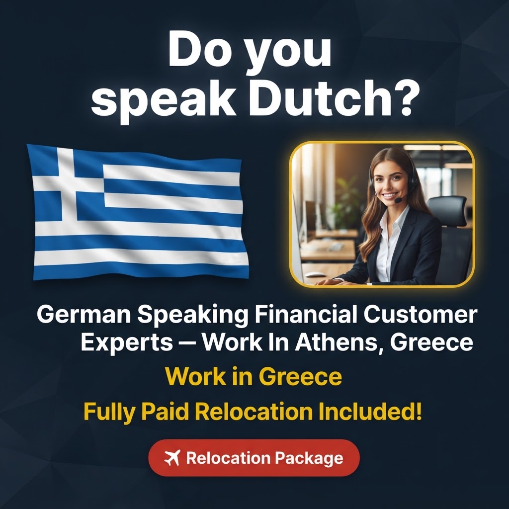 German Speaking Financial Customer Experts – Work In Athens, Greece job in Greece - Mercier Consultancy