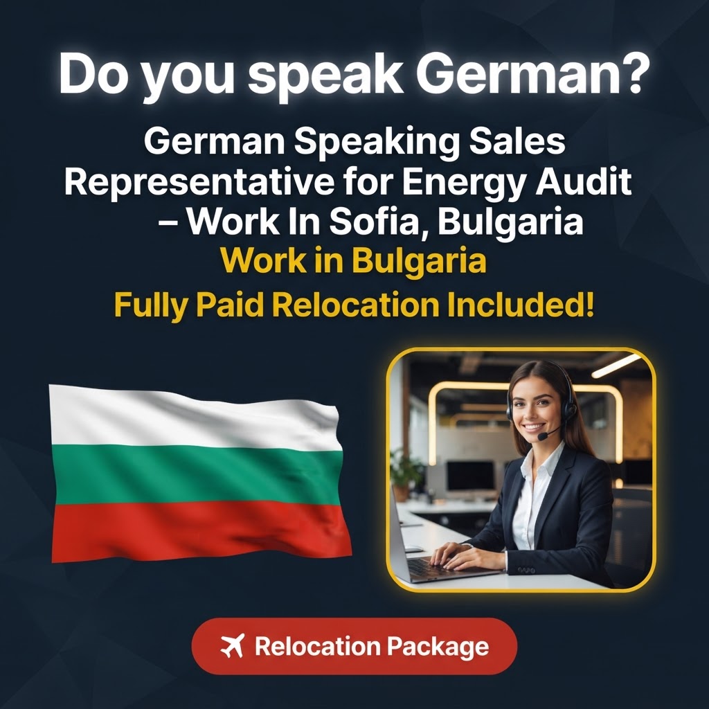 German Speaking Sales Representative for Energy Audit – Work In Sofia, Bulgaria job in Bulgaria - Mercier Consultancy