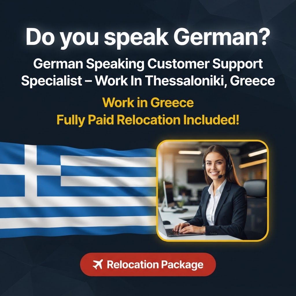 German Speaking Customer Support Specialist – Work In Thessaloniki, Greece job in Greece - Mercier Consultancy