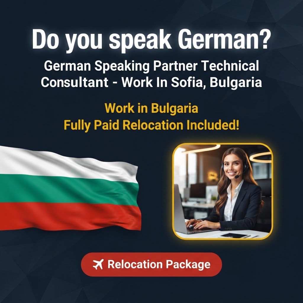 German Speaking Partner Technical Solutions Consultant – Work In Sofia, Bulgaria job in Bulgaria - Mercier Consultancy