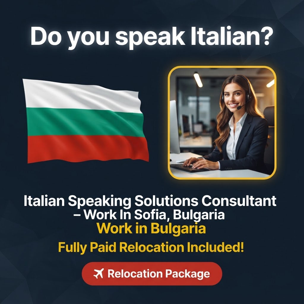 Italian Speaking Solutions Consultant – Work In Sofia, Bulgaria job in Bulgaria - Mercier Consultancy