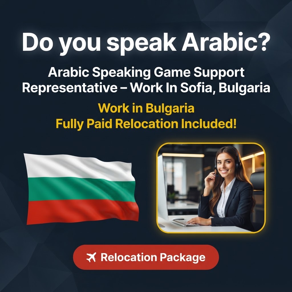 Arabic Speaking Game Support Representative – Work In Sofia, Bulgaria job in Bulgaria - Mercier Consultancy