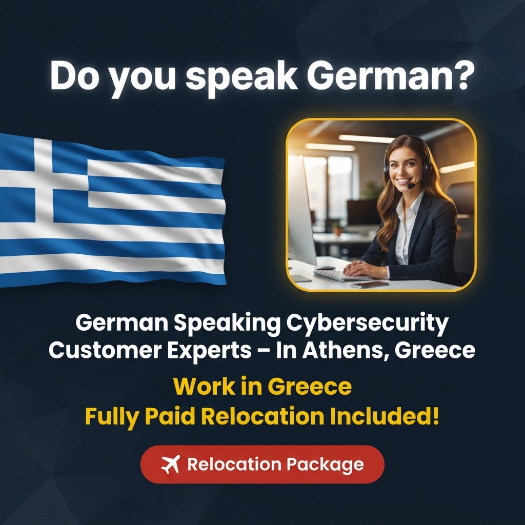 German Speaking Cybersecurity Customer Experts – Work In Athens, Greece job in Greece - Mercier Consultancy