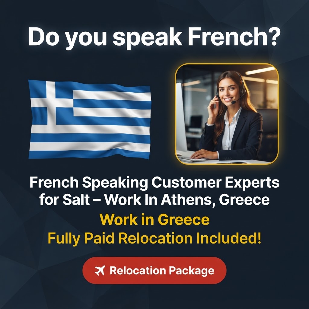 French Speaking Customer Experts for Salt – Work In Athens, Greece job in Greece - Mercier Consultancy