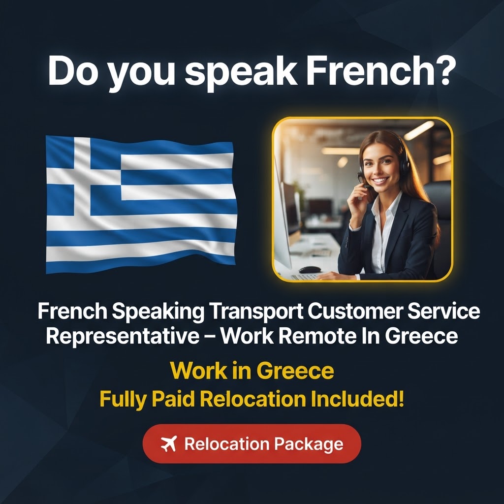 French Speaking Transport Customer Service Representative – Work Remote In Greece