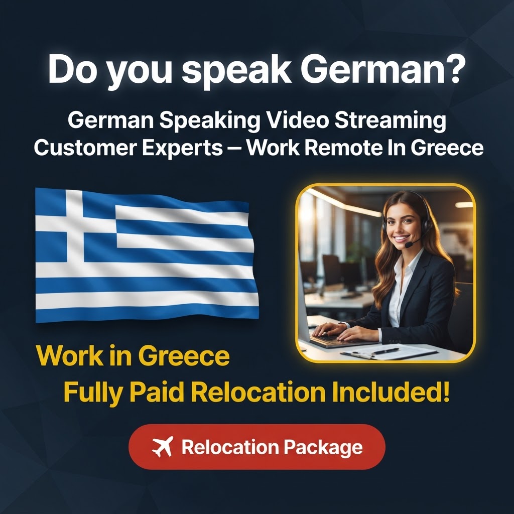 German Speaking Video Streaming Customer Experts – Work Remote In Greece job in Greece - Mercier Consultancy