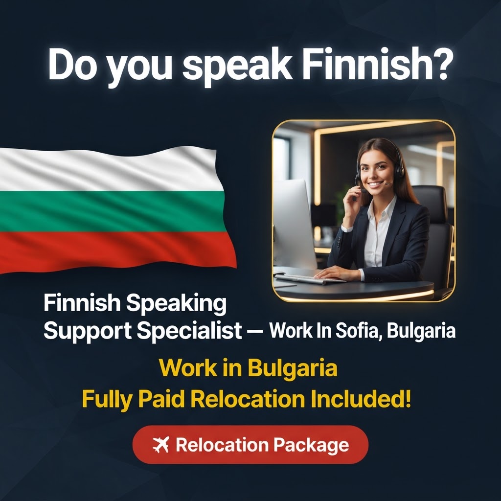 Finnish Speaking Customer Support Specialist – Work In Sofia, Bulgaria job in Bulgaria - Mercier Consultancy