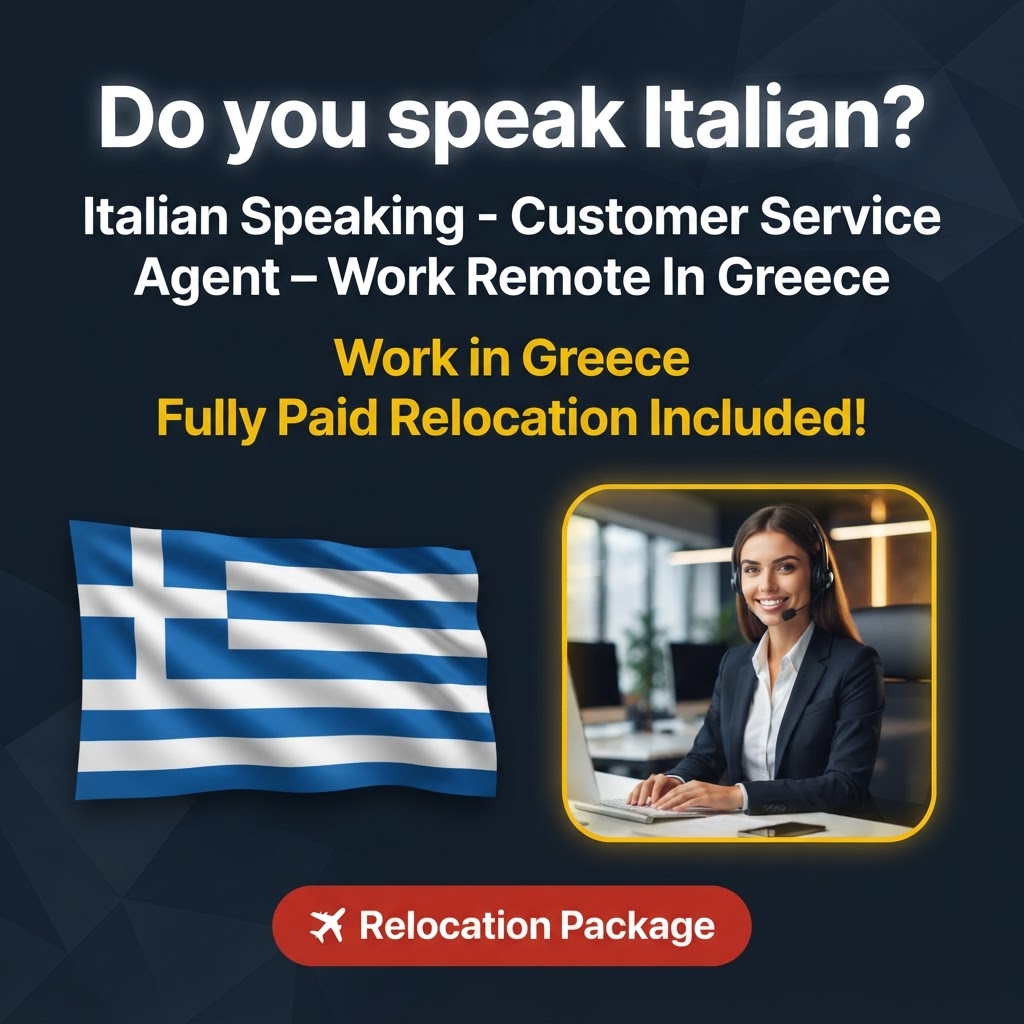 Italian Speaking - Customer Service Agent – Work Remote In Greece job in Greece - Mercier Consultancy
