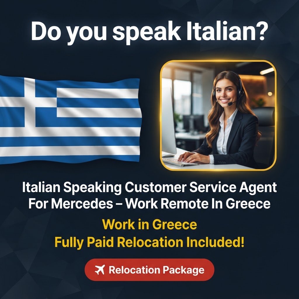 Italian Speaking Customer Service Agent For Mercedes – Work Remote In Greece job in Greece - Mercier Consultancy