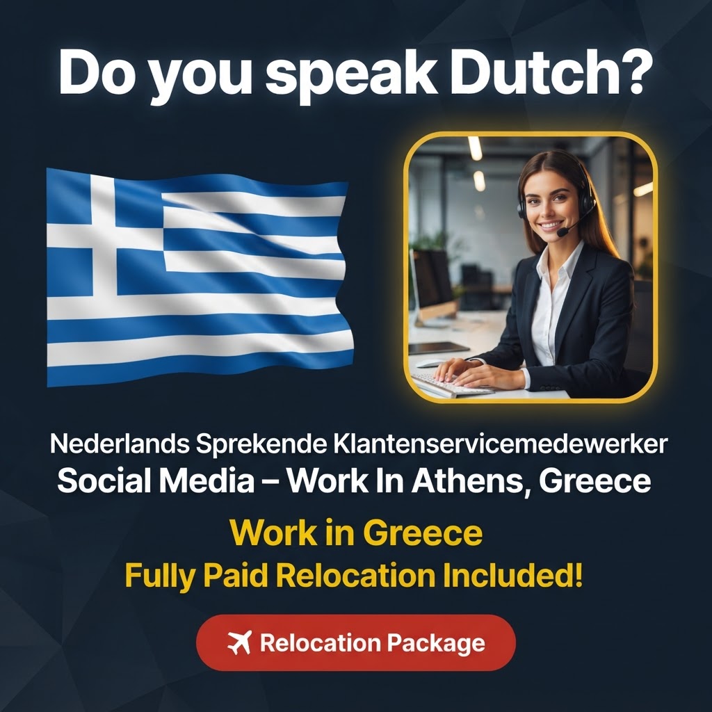 Nederlands Sprekende Klantenservicemedewerker Social Media – Work In Athens, Greece job in Greece - Mercier Consultancy