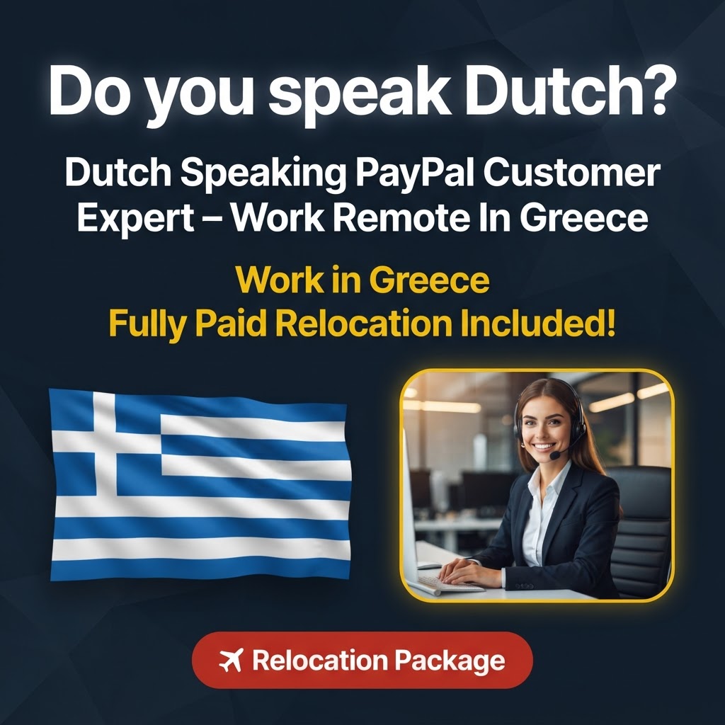 Dutch Speaking PayPal Customer Expert – Work Remote In Greece job in Greece - Mercier Consultancy