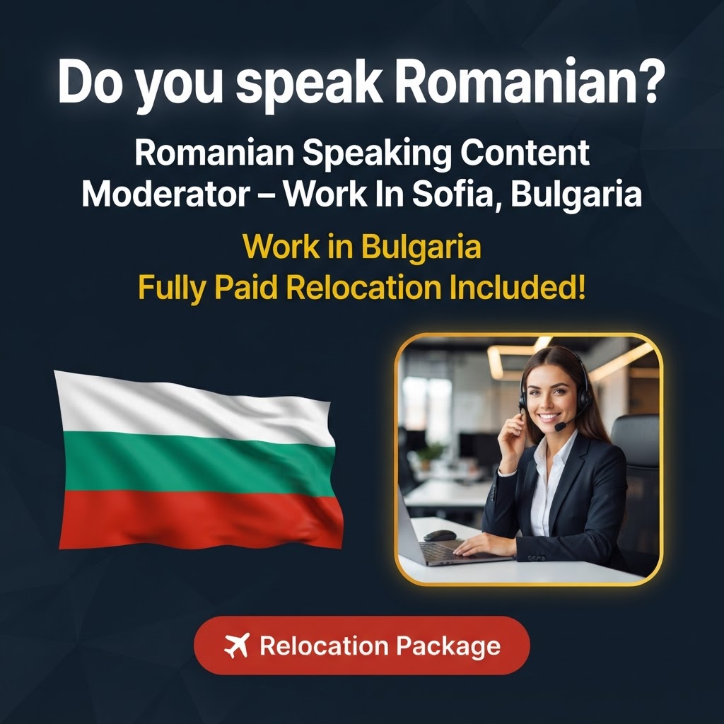 Romanian Speaking Content Moderator – Work In Sofia, Bulgaria job in Bulgaria - Mercier Consultancy
