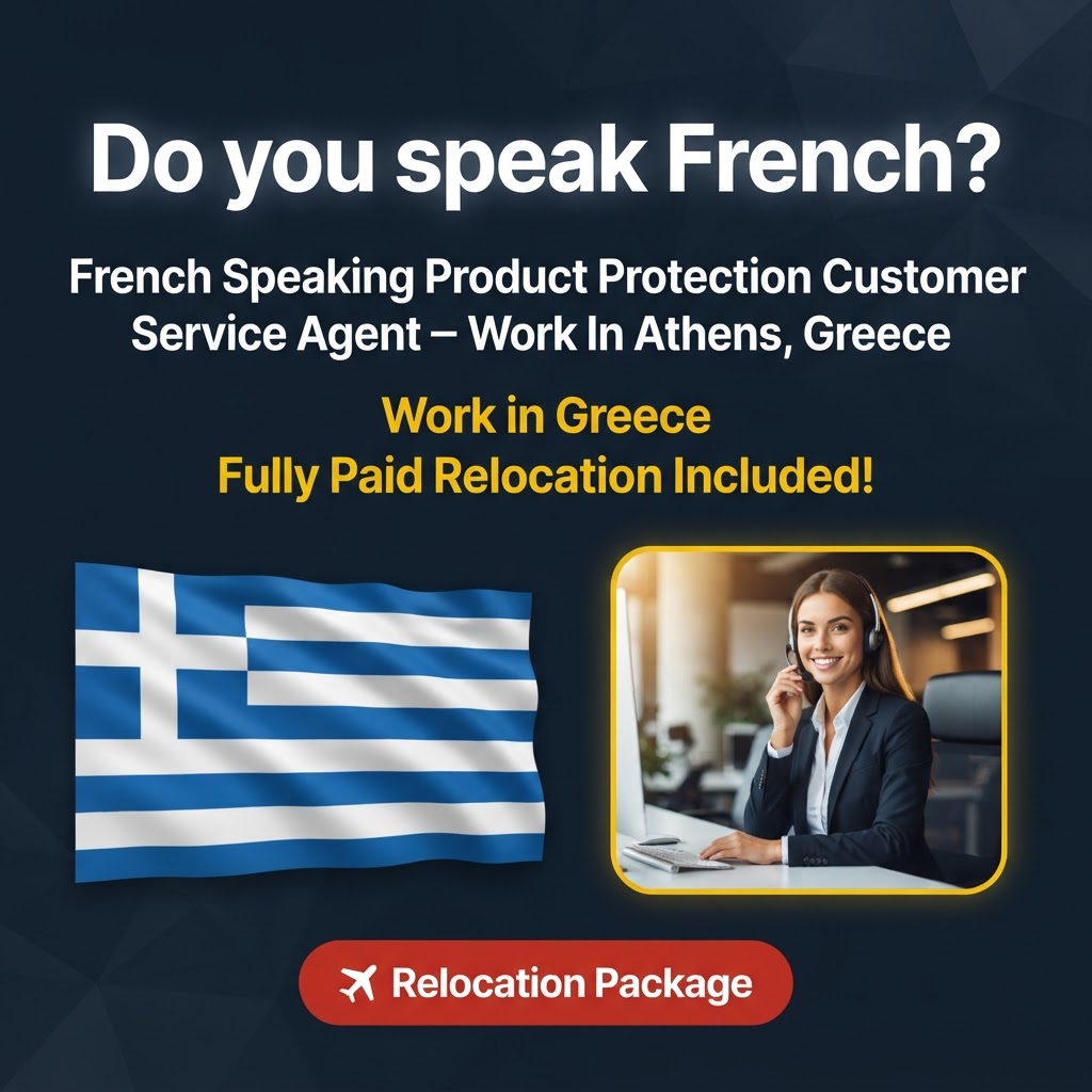 French Speaking Product Protection Customer Service Agent – Work In Athens, Greece job in Greece - Mercier Consultancy