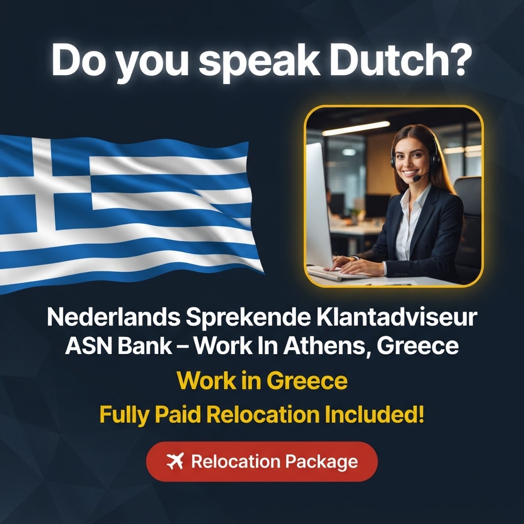 Nederlands Sprekende Klantadviseur ASN Bank – Work In Athens, Greece job in Greece - Mercier Consultancy