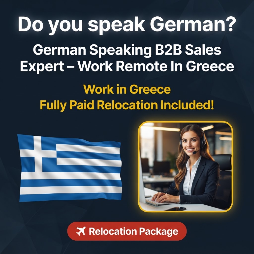 German Speaking B2B Sales Expert – Work Remote In Greece job in Greece - Mercier Consultancy