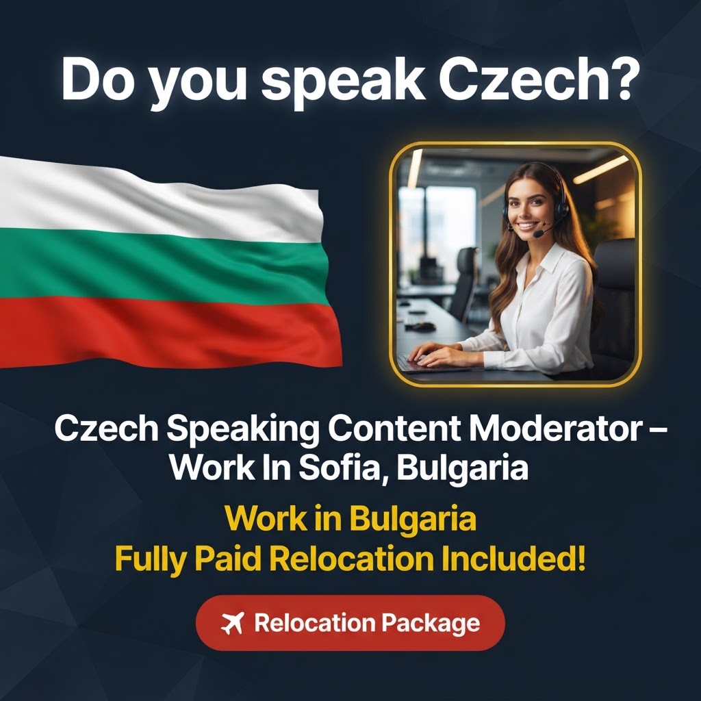 Czech Speaking Content Moderator – Work In Sofia, Bulgaria job in Bulgaria - Mercier Consultancy