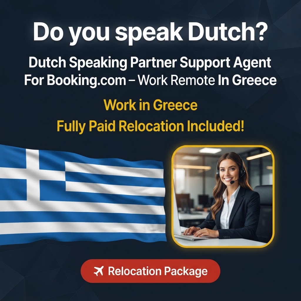 Dutch Speaking Partner Support Agent For Booking.com – Work Remote In Greece job in Greece - Mercier Consultancy