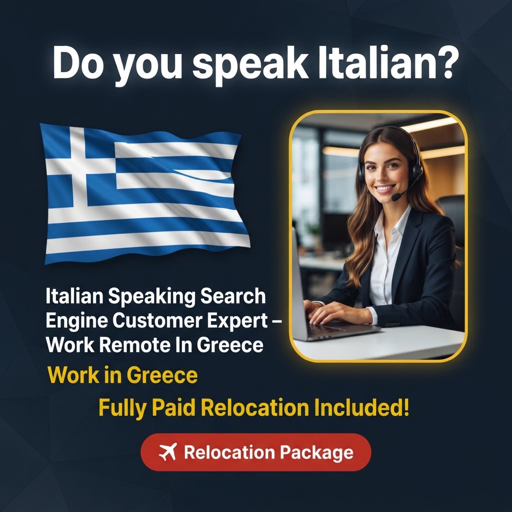 Italian Speaking Search Engine Customer Expert – Work Remote In Greece job in Greece - Mercier Consultancy