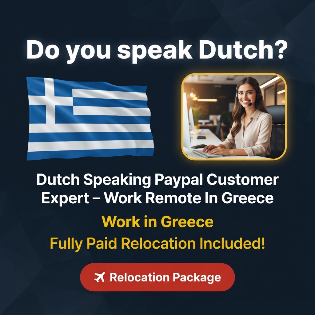 Dutch Speaking Paypal Customer Expert – Work Remote In Greece job in Greece - Mercier Consultancy