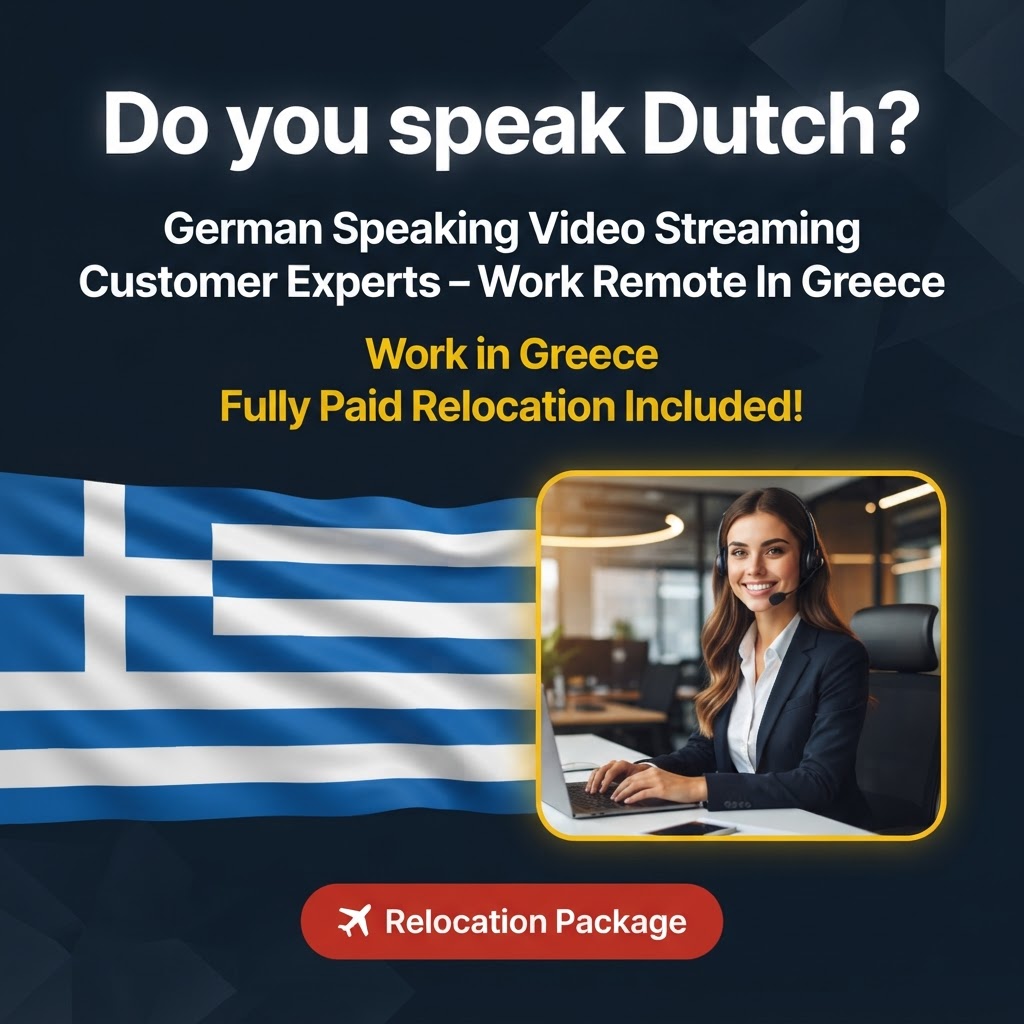 German Speaking Video Streaming Customer Experts – Work Remote In Greece job in Greece - Mercier Consultancy