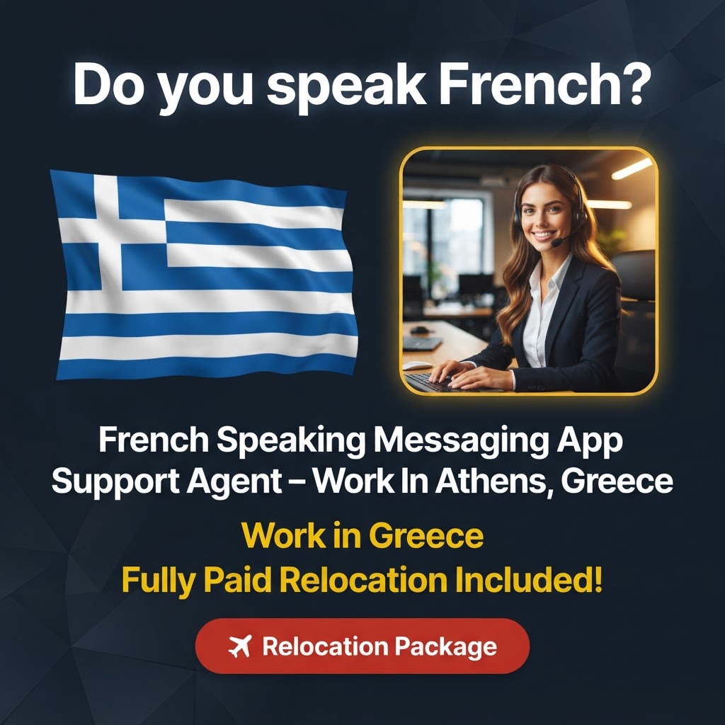French Speaking Messaging App Support Agent – Work In Athens, Greece job in Greece - Mercier Consultancy
