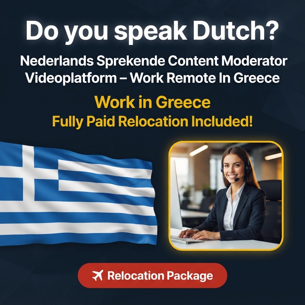 Nederlands Sprekende Content Moderator Videoplatform – Work Remote In Greece job in Greece - Mercier Consultancy