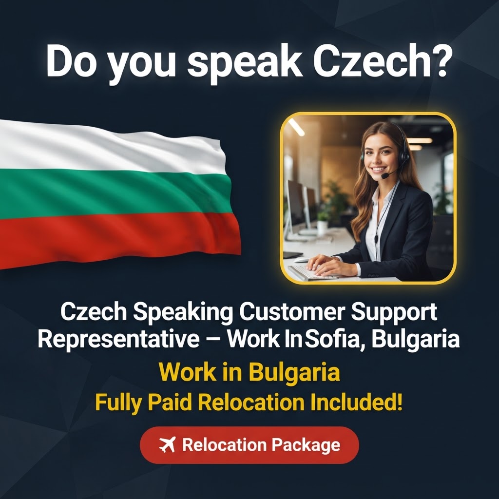 Czech Speaking Customer Support Representative – Work In Sofia, Bulgaria job in Bulgaria - Mercier Consultancy