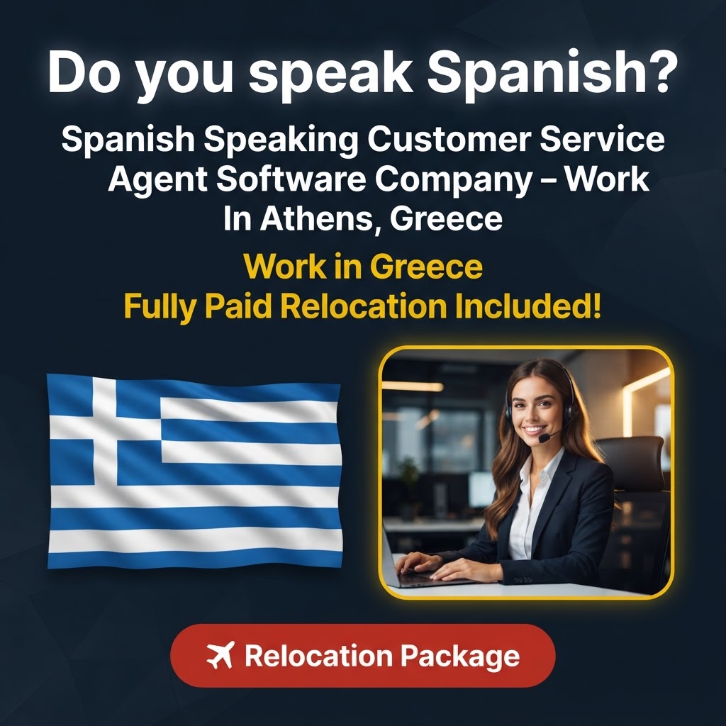 Spanish Speaking Customer Service Agent Software Company – Work In Athens, Greece job in Greece - Mercier Consultancy