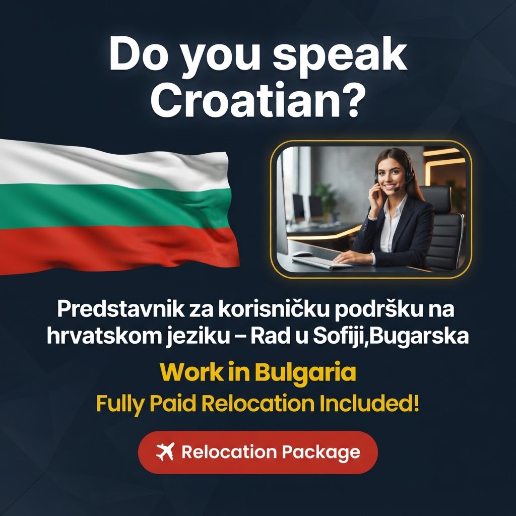 Predstavnik za korisničku podršku na hrvatskom jeziku – Rad u Sofiji, Bugarska job in Bulgaria - Mercier Consultancy