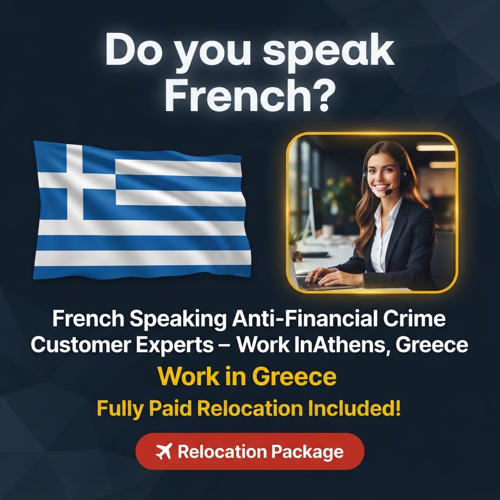 French Speaking Anti-Financial Crime Customer Experts – Work In Athens, Greece job in Greece - Mercier Consultancy