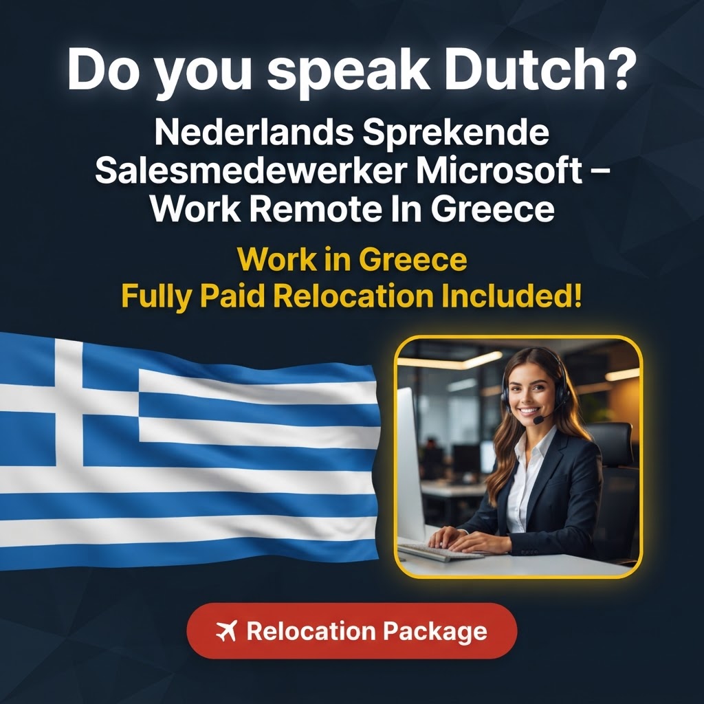 Nederlands Sprekende Salesmedewerker Microsoft – Work Remote In Greece job in Greece - Mercier Consultancy