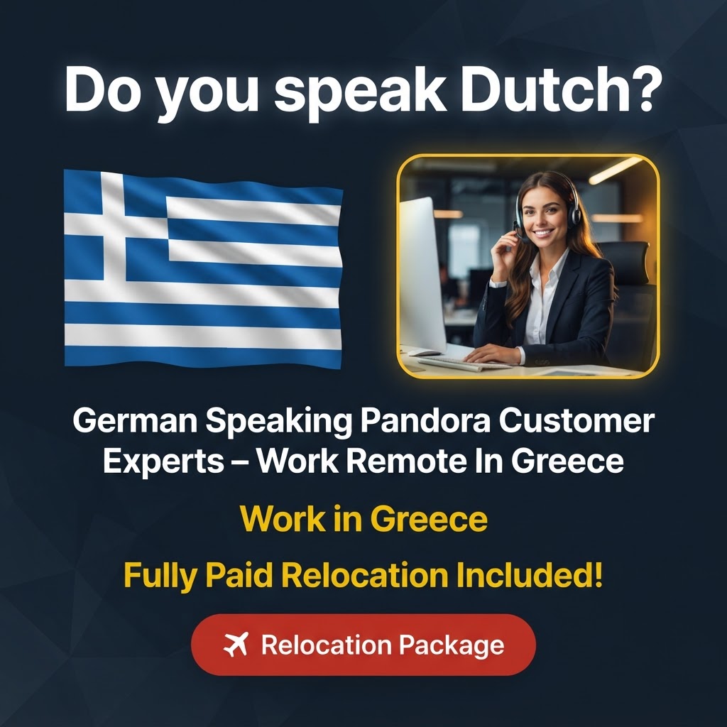 German Speaking Pandora Customer Experts – Work Remote In Greece job in Greece - Mercier Consultancy