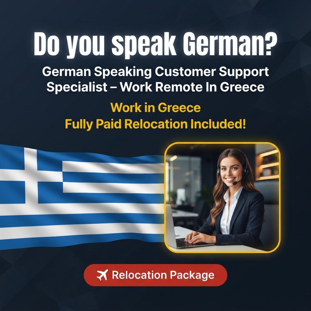 German Speaking Customer Support Specialist – Work Remote In Greece job in Greece - Mercier Consultancy