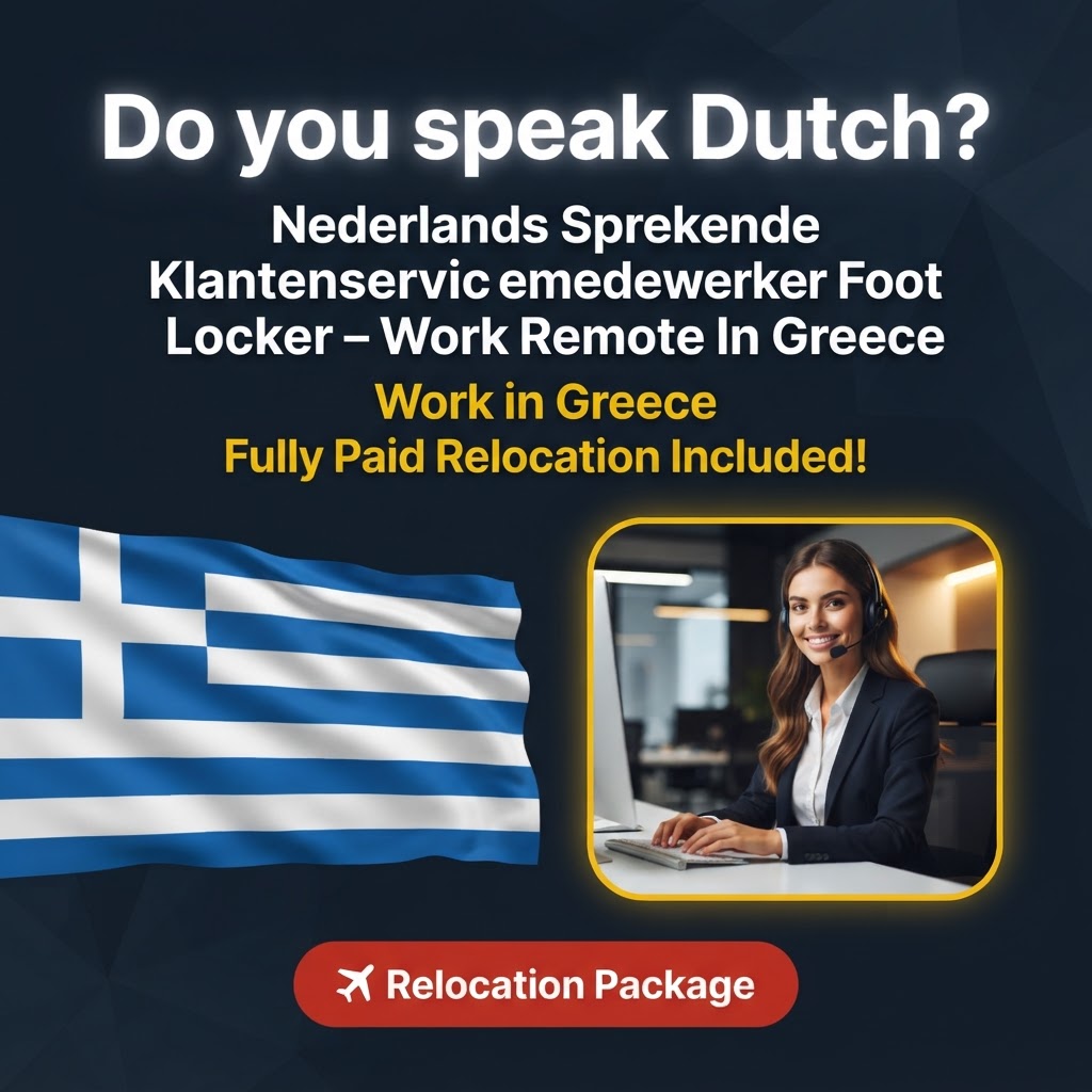 Nederlands Sprekende Klantenservicemedewerker Foot Locker – Work Remote In Greece job in Greece - Mercier Consultancy