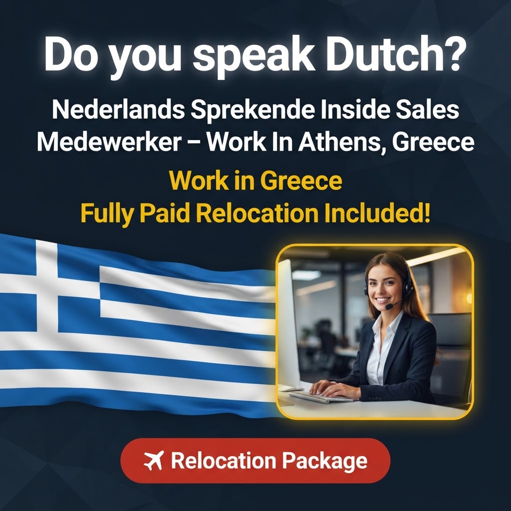 Nederlands Sprekende Inside Sales Medewerker – Work In Athens, Greece job in Greece - Mercier Consultancy