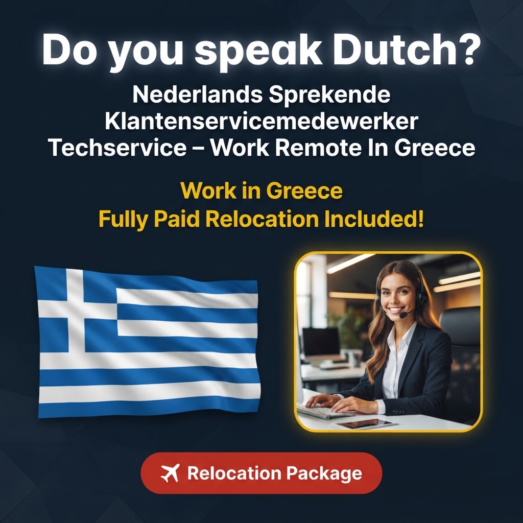 Nederlands Sprekende Klantenservicemedewerker Techservice – Work Remote In Greece job in Greece - Mercier Consultancy