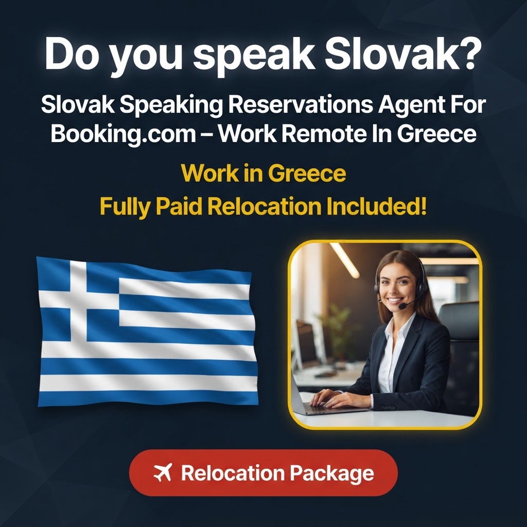Slovak Speaking Reservations Agent For Booking.com – Work Remote In Greece job in Greece - Mercier Consultancy
