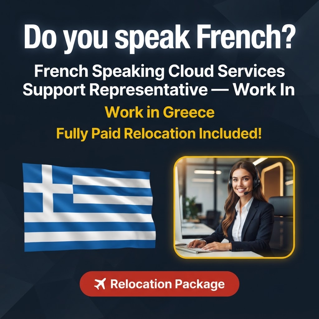 French Speaking Cloud Services Support Representative – Work In Greece job in Greece - Mercier Consultancy