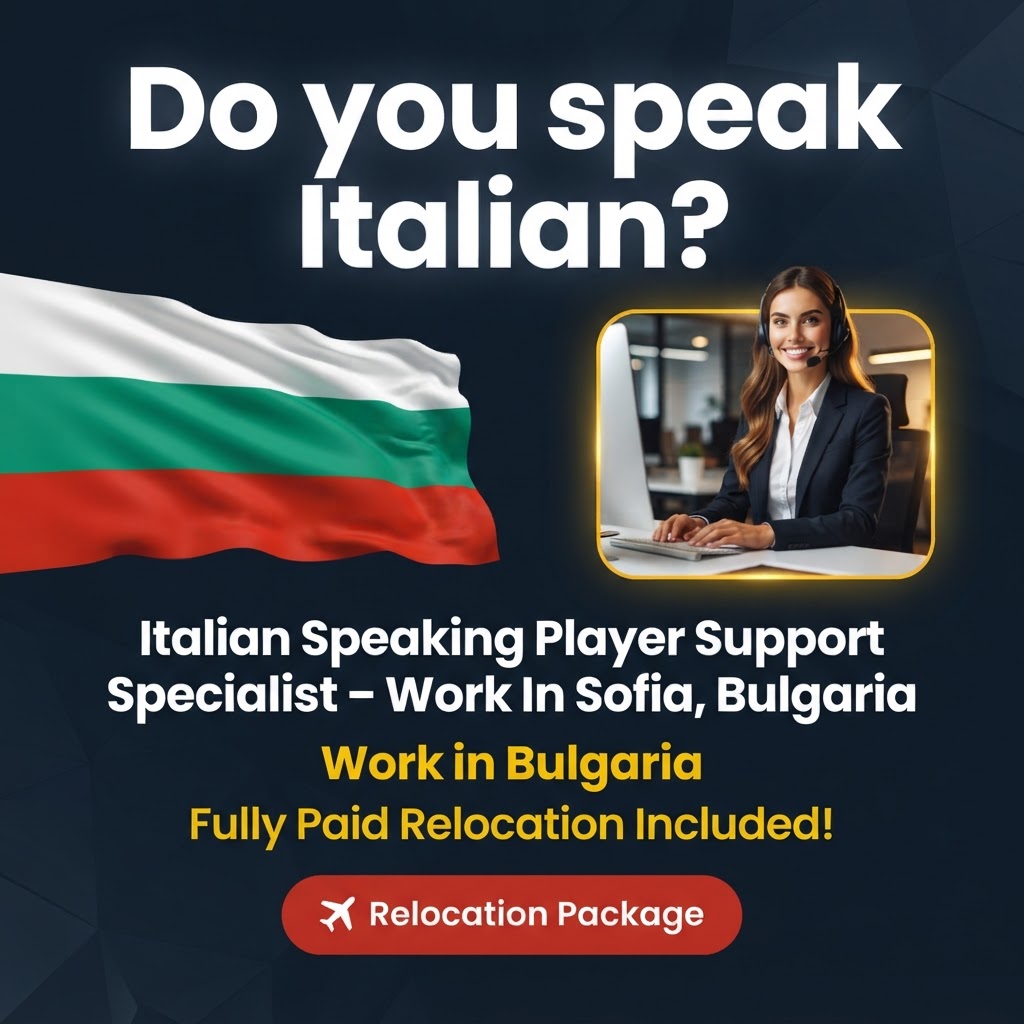 Italian Speaking Player Support Specialist – Work In Sofia, Bulgaria job in Bulgaria - Mercier Consultancy