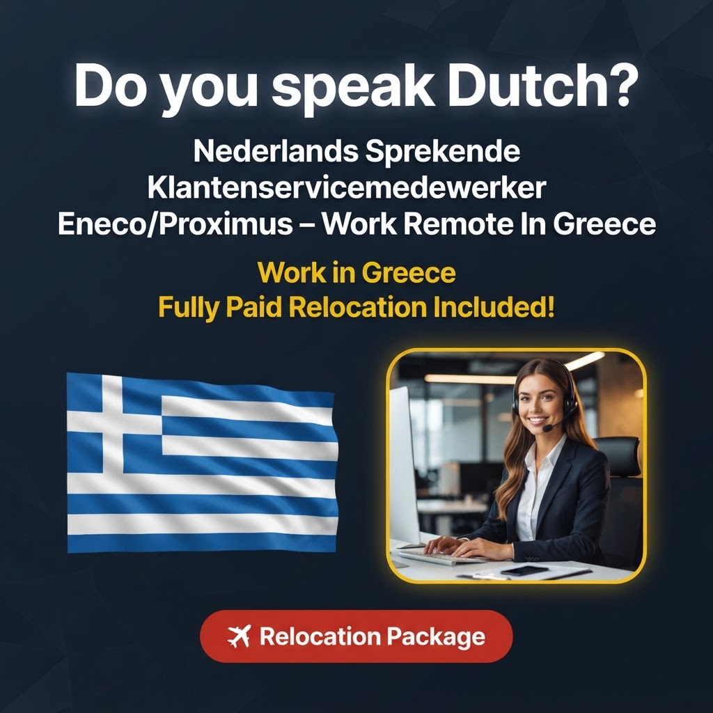Nederlands Sprekende Klantenservicemedewerker Eneco/Proximus – Work Remote In Greece job in Greece - Mercier Consultancy