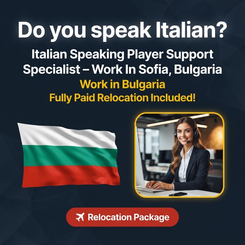 Italian Speaking Player Support Specialist – Work In Sofia, Bulgaria job in Bulgaria - Mercier Consultancy