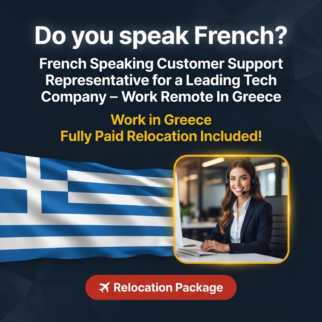 French Speaking Customer Support Representative for a Leading Tech Company – Work Remote In Greece job in Greece - Mercier Consultancy