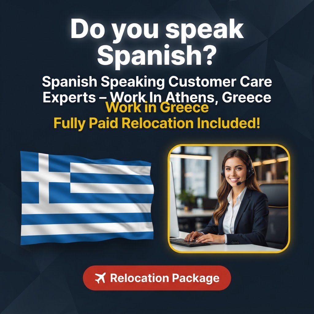 Spanish Speaking Customer Care Experts – Work In Athens, Greece job in Greece - Mercier Consultancy