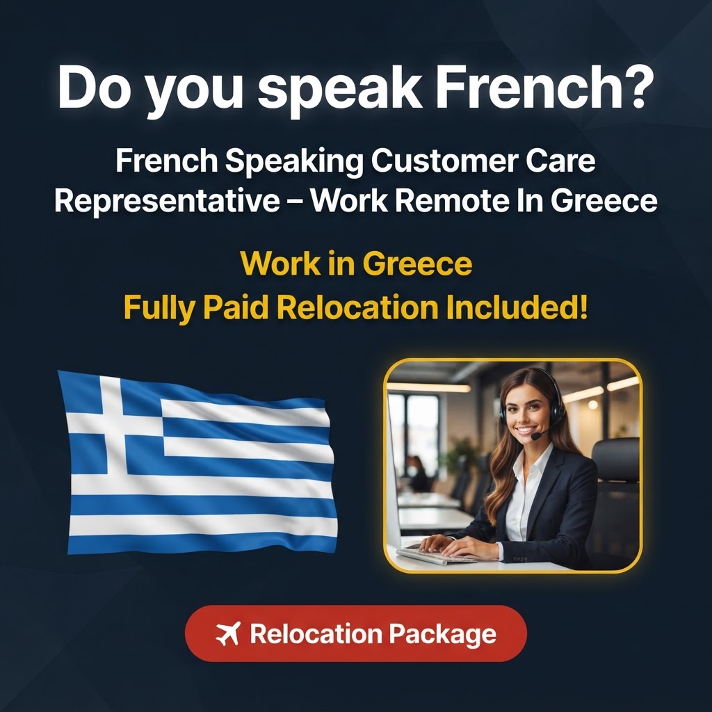 French Speaking Customer Care Representative – Work Remote In Greece job in Greece - Mercier Consultancy