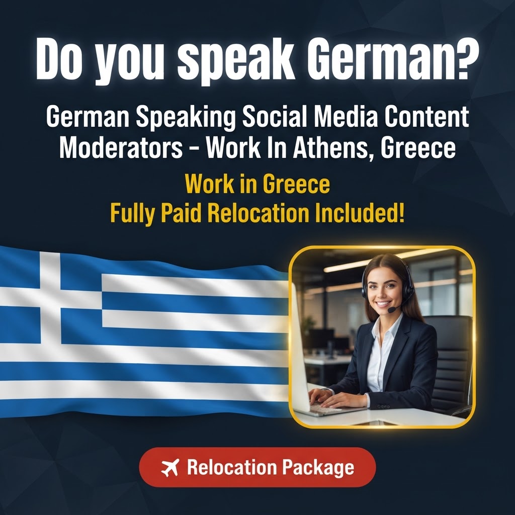 German Speaking Social Media Content Moderators – Work In Athens, Greece job in Greece - Mercier Consultancy