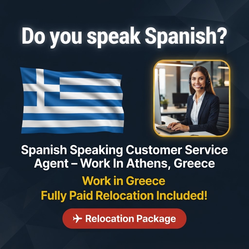 Spanish Speaking Customer Service Agent – Work In Athens, Greece job in Greece - Mercier Consultancy
