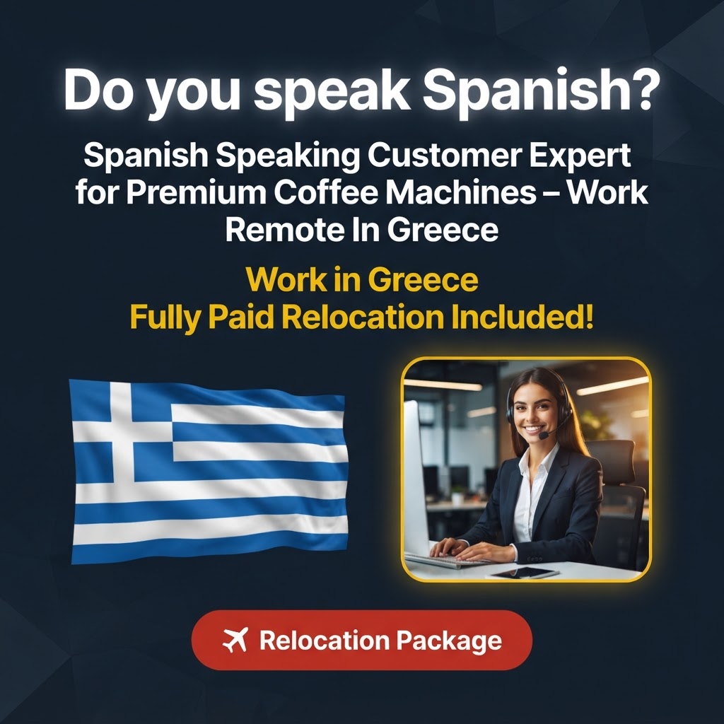 Spanish Speaking Customer Expert for Premium Coffee Machines – Work Remote In Greece job in Greece - Mercier Consultancy