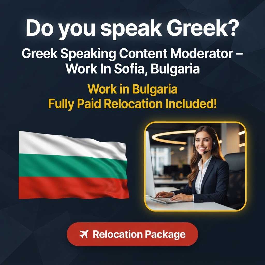 Greek Speaking Content Moderator – Work In Sofia, Bulgaria job in Bulgaria - Mercier Consultancy