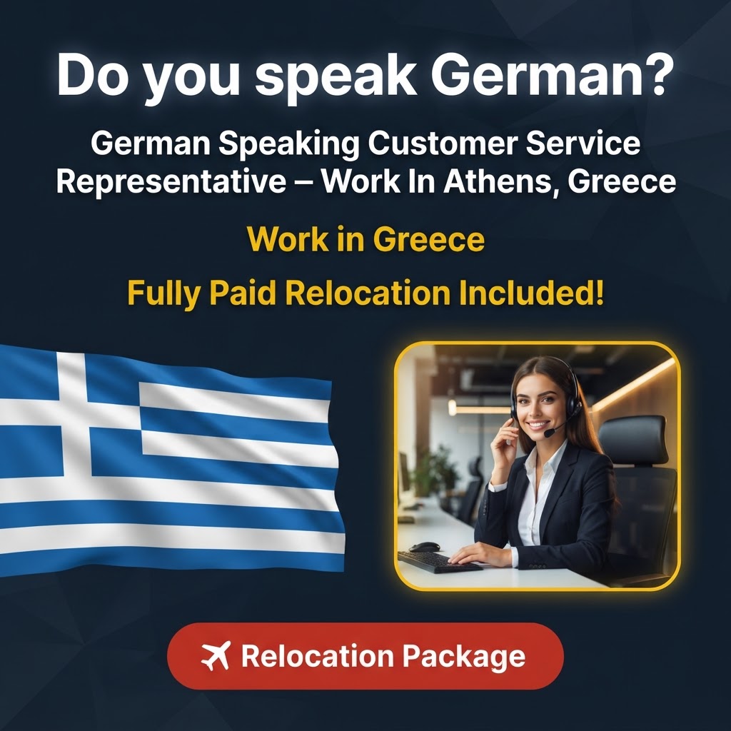 German Speaking Customer Service Representative – Work In Athens, Greece job in Greece - Mercier Consultancy