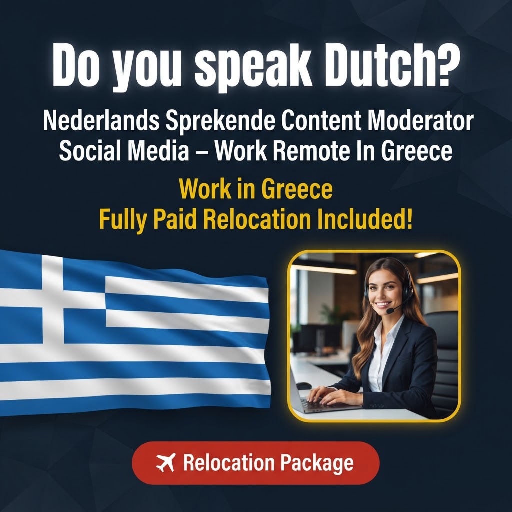 Nederlands Sprekende Content Moderator Social Media – Work Remote In Greece job in Greece - Mercier Consultancy